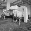 Edinburgh, Granton Gasworks, Rateau Booster House, interior
View from NW showing rear view of motors of Rateau Turbo Booster nos 3 and 4 built by Bryan Donkin Co Ltd of Chesterfield. The ducts bring fresh air from outside to cool the motors