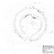 RCAHMS survey drawing, Blackhills recumbent stone circle. 1:100 plan