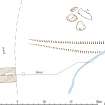 RCAHMS publication drawing: plan of Bankhead recumbent stone circle 