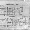 Ground floor plan and first floor plan 
Skye, Armadale Castle.
Insc: 'Armadale Castle - Skye. J. Wittet, Architect, 81 High Street, Elgin. Oct 1928'