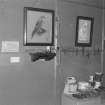 First floor, studio, wall, paintings and tools, detail