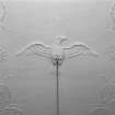 Paxton House, interior.  1st.  floor.  Staircase hall, detail of plaster eagle on ceiling.