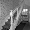 Paxton House, interior.  1st. floor.   Attic stair, view from South.