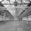 Motherwell, Craigneuk Street, Anderson Boyes
Machine Shop (Dept. 30, built 1923): Interior view from W down centre of three bays.  The machine tools have been moved to other parts of the factory, and the building is now disused