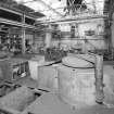 Motherwell, Craigneuk Street, Anderson Boyes
Foundry (Dept.15, main bay built 1976 and side bay 1920): Interior view from SE of main and side bay (left).  The foundry has been disused for many years, the building being used for storage.
