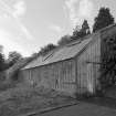 View of greenhouse in walled garden