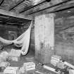 Interior, East section, brick chimney stack, detail