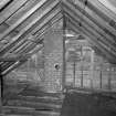 Roof space, West gable (including brick chimney stack), detail