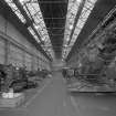 Motherwell, Craigneuk Street, Anderson Boyes
Fitting Shop (Dept. 51, built 1962): Interior view of east bay from north showing assembled machines.  To right and left are Road-header (tunnelling) machines, the machine to right being an RH45 ordered for the Ukraine