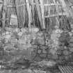 Beaton's Cottage, interior.  View of South end of byre from North.