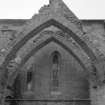 Fearn Abbey.  Ross aisle, view of vaulting ribs from North.