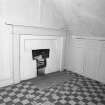 Attic, ironing room, fireplace, detail