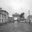 View of courtyard from N