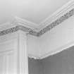 Interior.
Drawing room, detail of cornice and freize.