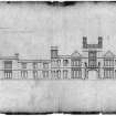 Photographic copy of drawing showing North elevation.