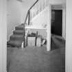 View of stair hall from E