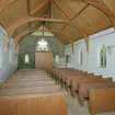 View of church interior from E