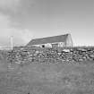 General view of bank barn from SSW showing detail of stone dyke