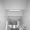 Edinburgh, Granton Gasworks,Station Buildings, interior
View of jack-arched ceiling in E portion of building over (now enclosed) former railway platform level from S