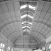 Edinburgh, Granton Gasworks, Pumping Station, interior View of pavilion roof structure with original clerestory glazing removed