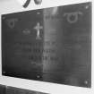 Detail of War Memorial plaque