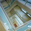 Interior view of stairwell from above, St Andrew's House, Edinburgh.