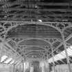 Dundee, Brown Street, South Mill
Detailed view at attic level showing tops of ornate cast-iron columns,roof trusses and tracery, with wooden collar beams above