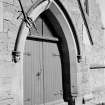 Detail of entrance doors to Village Hall, former United Free Church, Main Street, Swinton village