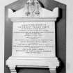 Interior.
Detail of memorial to 'Sir Francis William Grant'.