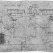 Inveraray, Public School.
Elevations and sections.
Titled: 'Elevation Girls Shelter Shed' 'Section Boys W.C' 'Section through shelter shed' 'Elevation Boys Shelter Shed' 'Block Plan'
Ink.