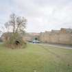 View from NW of NW side of north-lit weaving sheds.
