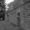 View along South wall of church, from East.