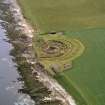 Oblique aerial view of Broch of Gurness, Aikerness.
