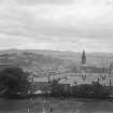 General view of Dumfries showing St Michael's Church and Nithsdale Mill