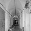 Interior view of corridor in male block two on ground floor, Jedburgh Castle Jail.