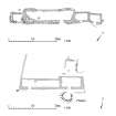 Plans of farmsteads at Caldens and Carnacruie. Scale 1:500