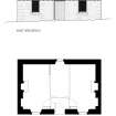 Plan and elevation of Estate cottage at Harris, Rum. HES publication illustration. 400dpi copy of GV006221.