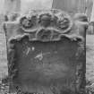 View of gravestone of Morison, in the churchyard of St Serf's Parish Church, Alva.