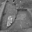 Castle of Wardhouse excavation archive
Area 3: General view of NE top end of area, with wall in bank 337, linear feature to S of it, excavated hollow-way? to NE. From NE.