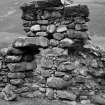 Detail of S wall of Howlet's House, Glencorse, from N.
