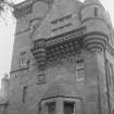 View of Inverclyde House, Cove, looking up at bartizan, turret and balcony.