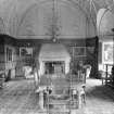 Interior view of Udny Castle showing hall (now dining room).