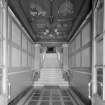 Interior view of Trinity Hall, Union Street, Aberdeen, showing stairs to main entrance hall from Union Street.