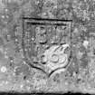 Detail of marriage date stone.