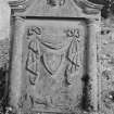 View of gravestone to James Buchanan dated 1820,  in the churchyard of Scone Old Parish Church.