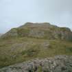 Eigg, An Sgurr, Fort. View of wall from W.