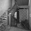 Interior, view of main staircase from north west