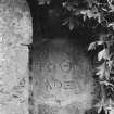 View of inscribed stone, Woodhouselea.