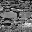 Luing, Kilchattan Church.
Detail of incised stones on South wall.