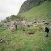 Eigg, Struidh, Ritual Enclosure. View of chamber entrance from NE.